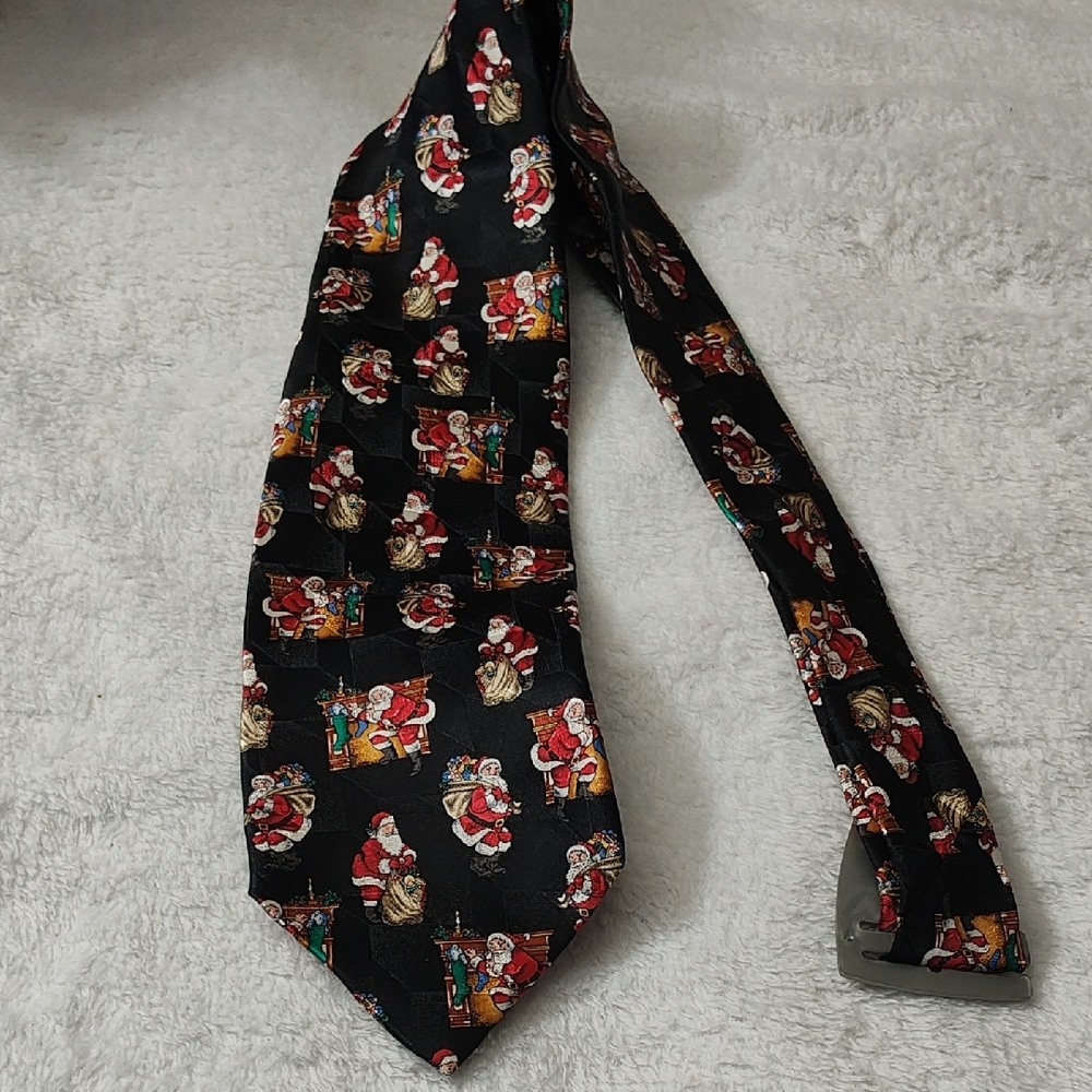 Holiday Santa Claus Black Tie
